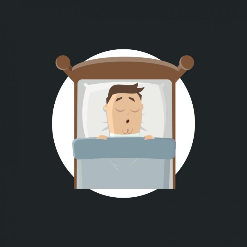 Man sleeping in bed